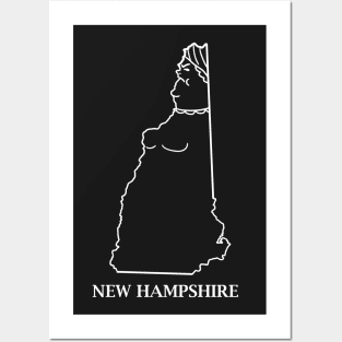 A funny map of New Hampshire 2 Posters and Art